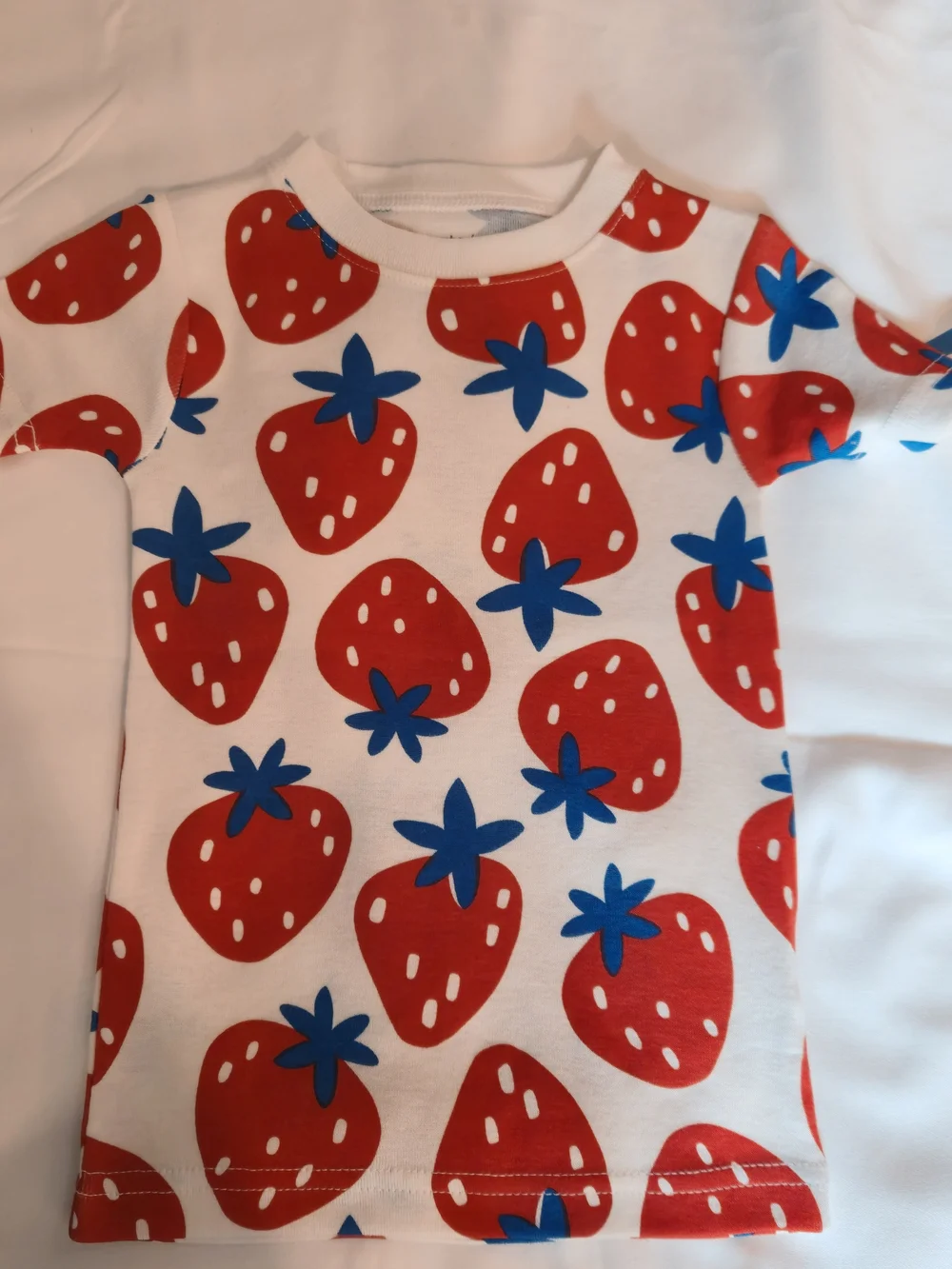 Carter's Two-Piece Pajama Sets - Blue Dot & Red Strawberry Prints